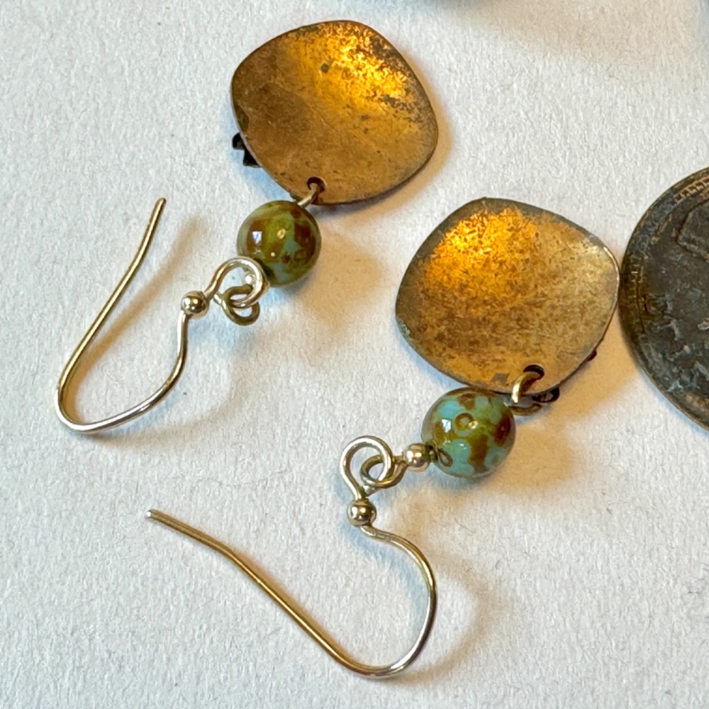 Four Pairs of Cool Earrings Set, wire, coin - Picture 5 of 9